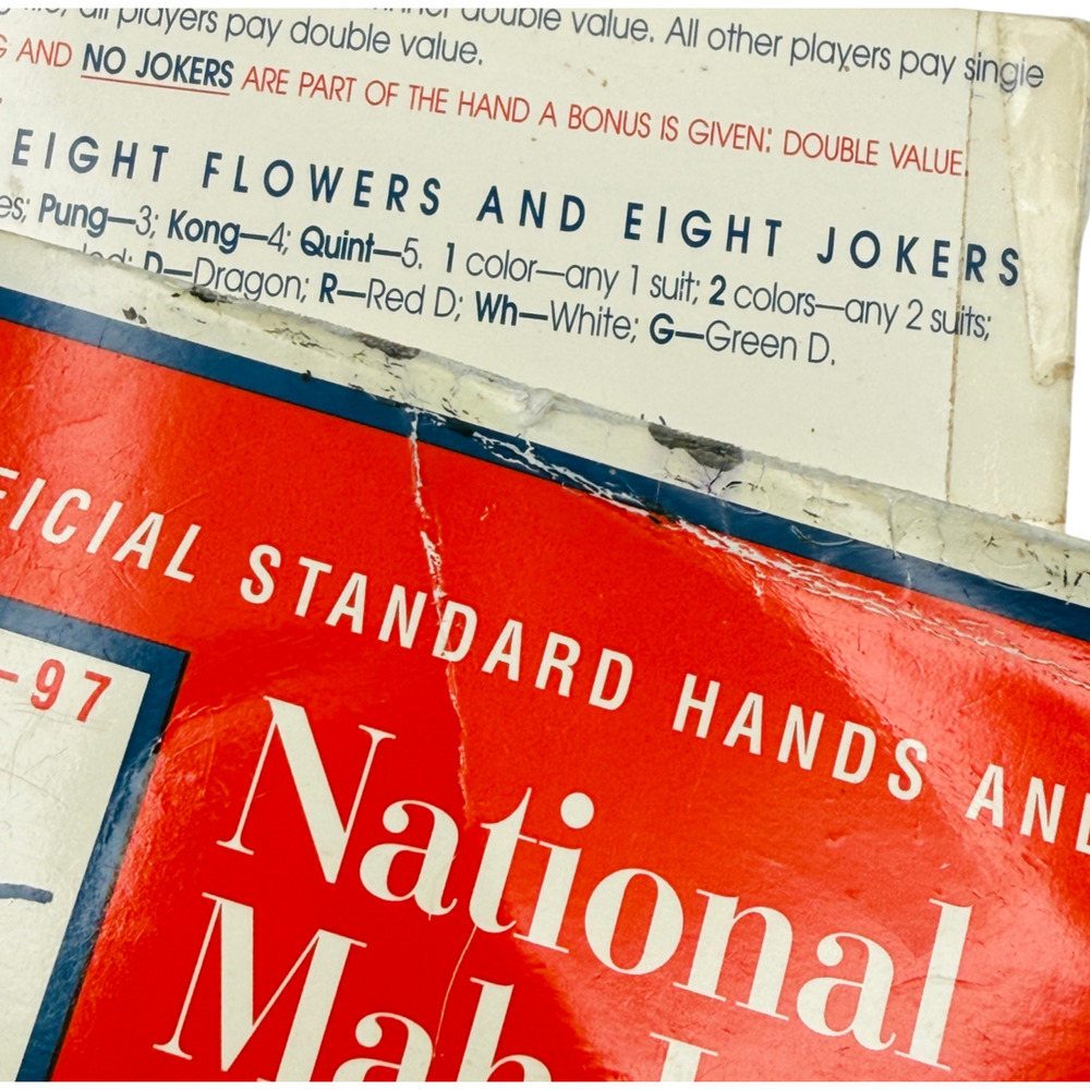 1996-97 National Mah Jongg League Official Standard Hands & Rules Card 59th READ - Picture 8 of 8